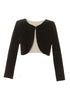 Crayon Kids Girls Long Sleeve One Button Velvet Bolero Sweater 8-14 - SophiasStyle.com